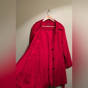 Fall Coat ; Merona Trenchcoat : Red raincoat